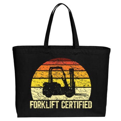 Retro Forklift Certified Forklift Operator Lift Truck Driver Cotton Canvas Jumbo Tote