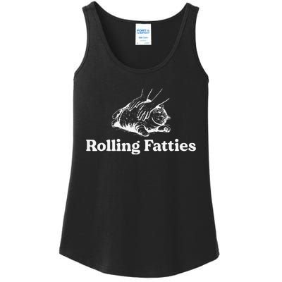 Rolling Fatties Cat Lover Funny Cat Kitten Gift Ladies Essential Tank