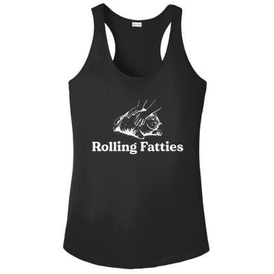 Rolling Fatties Cat Lover Funny Cat Kitten Gift Ladies PosiCharge Competitor Racerback Tank