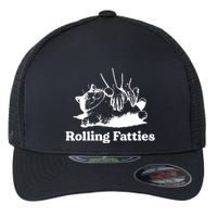 Rolling Fatties Cat Funny Cat Lovers Flexfit Unipanel Trucker Cap
