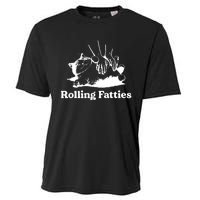 Rolling Fatties Cat Funny Cat Lovers Cooling Performance Crew T-Shirt