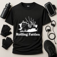 Rolling Fatties Cat Funny Cat Lovers Performance Shirt