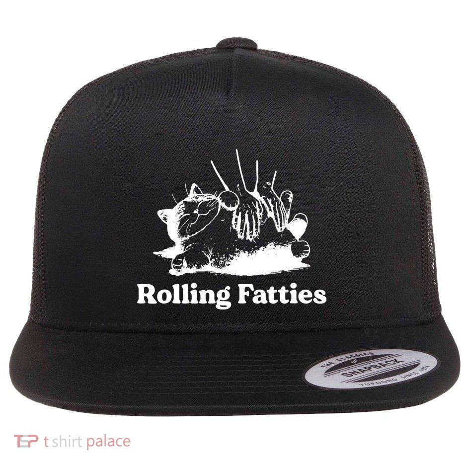 Rolling Fatties Cat Funny Cat Lovers Flatbill Hat