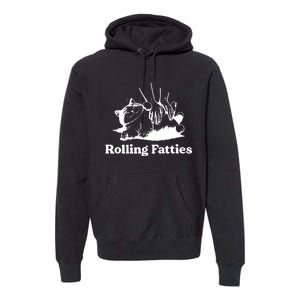 Rolling Fatties Cat Funny Cat Lovers Premium Hoodie