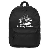 Rolling Fatties Cat Funny Cat Lovers 16 in Basic Backpack