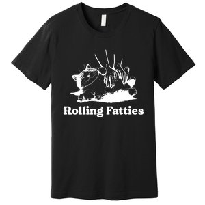 Rolling Fatties Cat Funny Cat Lovers Premium T-Shirt