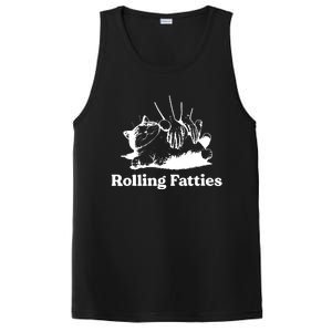 Rolling Fatties Cat Funny Cat Lovers PosiCharge Competitor Tank