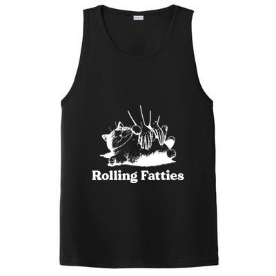 Rolling Fatties Cat Funny Cat Lovers PosiCharge Competitor Tank