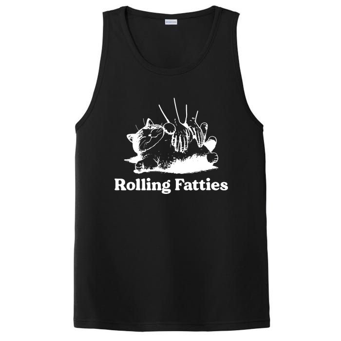 Rolling Fatties Cat Funny Cat Lovers PosiCharge Competitor Tank