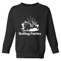 Rolling Fatties Cat Funny Cat Lovers Toddler Sweatshirt