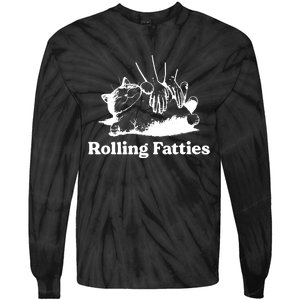 Rolling Fatties Cat Funny Cat Lovers Tie-Dye Long Sleeve Shirt