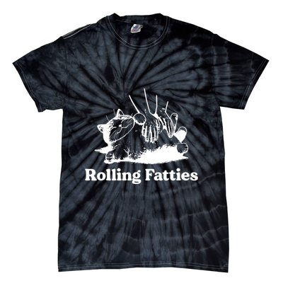 Rolling Fatties Cat Funny Cat Lovers Tie-Dye T-Shirt