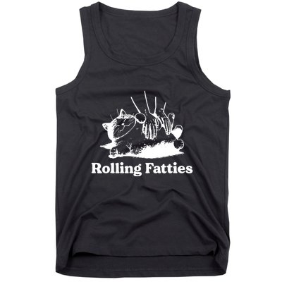 Rolling Fatties Cat Funny Cat Lovers Tank Top