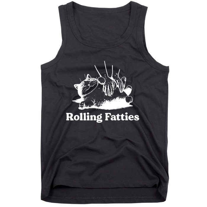 Rolling Fatties Cat Funny Cat Lovers Tank Top