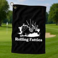 Rolling Fatties Cat Funny Cat Lovers Golf Towel