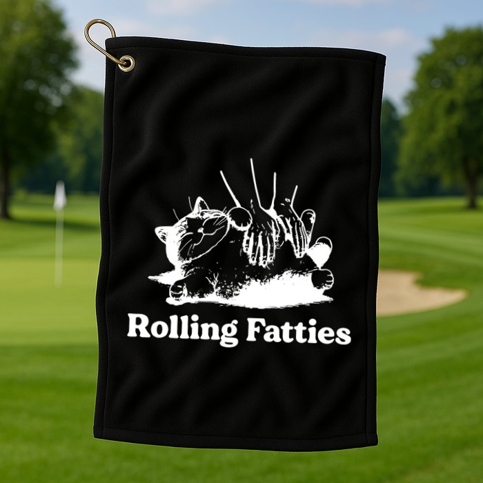 Rolling Fatties Cat Funny Cat Lovers Golf Towel
