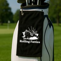 Rolling Fatties Cat Funny Cat Lovers Golf Towel