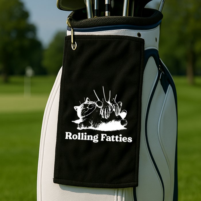 Rolling Fatties Cat Funny Cat Lovers Golf Towel