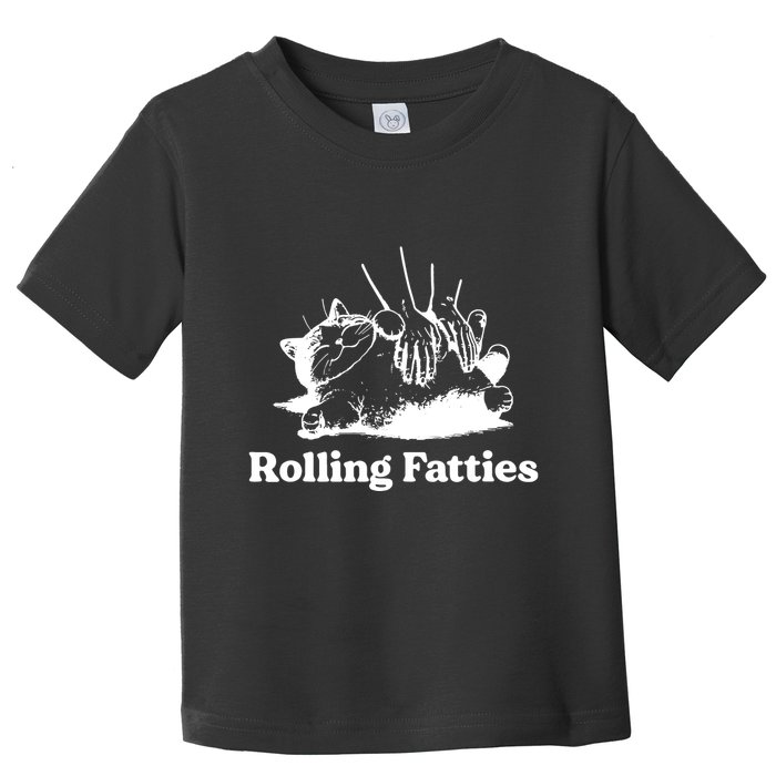 Rolling Fatties Cat Funny Cat Lovers Toddler T-Shirt