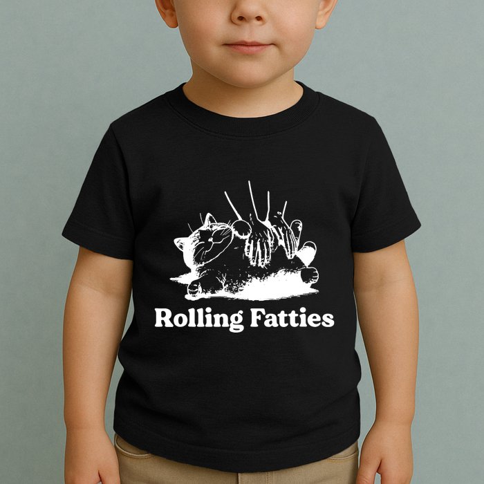 Rolling Fatties Cat Funny Cat Lovers Toddler T-Shirt
