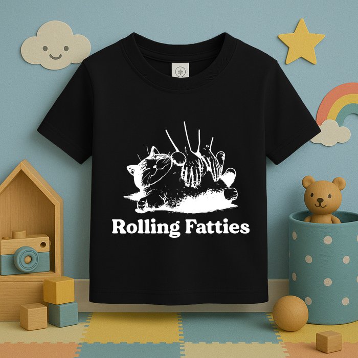 Rolling Fatties Cat Funny Cat Lovers Toddler T-Shirt