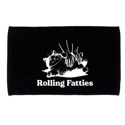 Rolling Fatties Cat Funny Cat Lovers Microfiber Hand Towel