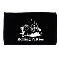 Rolling Fatties Cat Funny Cat Lovers Microfiber Hand Towel