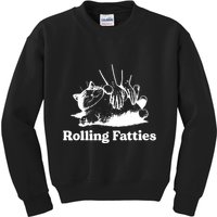 Rolling Fatties Cat Funny Cat Lovers Kids Sweatshirt