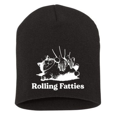 Rolling Fatties Cat Funny Cat Lovers Short Acrylic Beanie