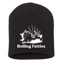 Rolling Fatties Cat Funny Cat Lovers Short Acrylic Beanie