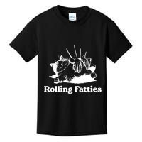 Rolling Fatties Cat Funny Cat Lovers Kids T-Shirt