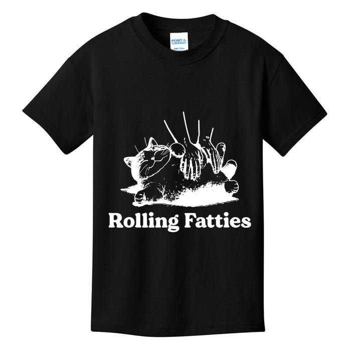 Rolling Fatties Cat Funny Cat Lovers Kids T-Shirt
