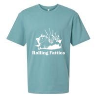 Rolling Fatties Cat Funny Cat Lovers Sueded Cloud Jersey T-Shirt
