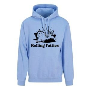 Rolling Fatties Cat Funny Cat Lovers Unisex Surf Hoodie