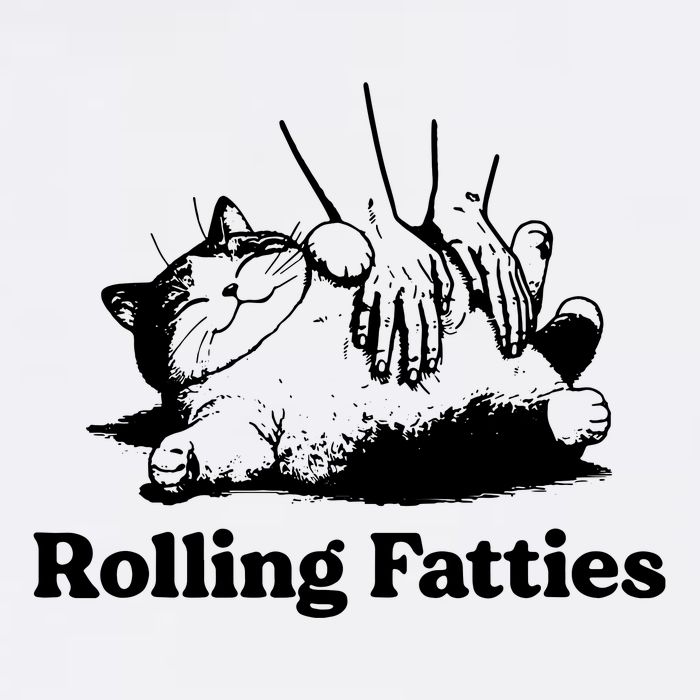 Rolling Fatties Cat Funny Cat Lovers Garment-Dyed Sweatshirt