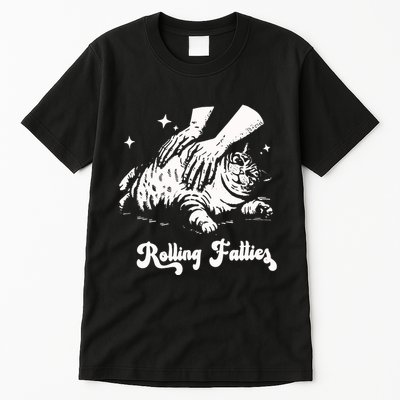 Rolling Fatties Cat Funny Cat Graphic Tall T-Shirt