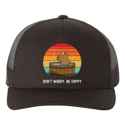 Retro Funny Capybara DonT Worry Be Capy Yupoong Adult 5-Panel Trucker Hat