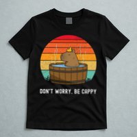 Retro Funny Capybara DonT Worry Be Capy T-Shirt