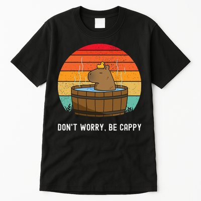 Retro Funny Capybara DonT Worry Be Capy Tall T-Shirt