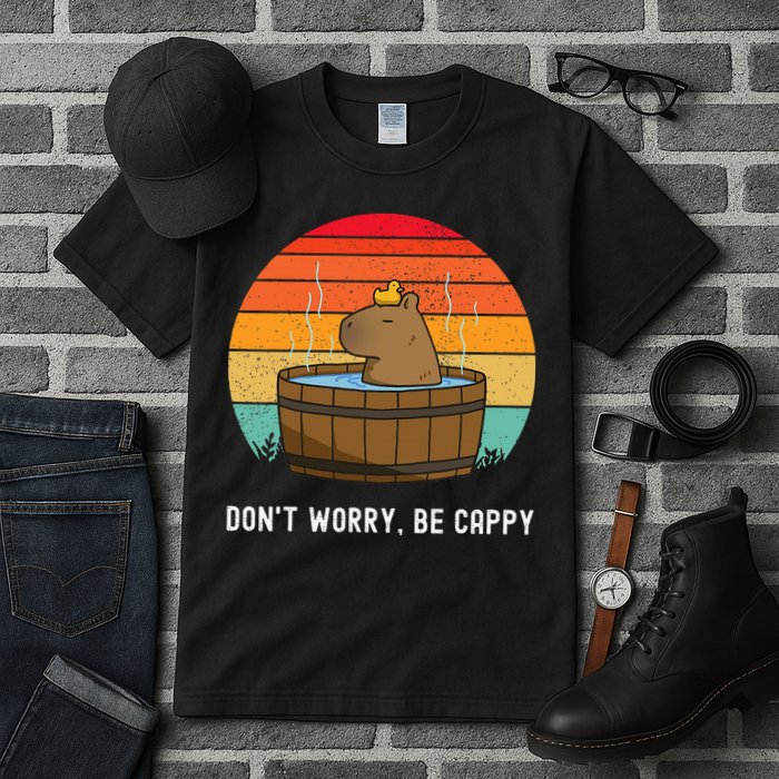 Retro Funny Capybara DonT Worry Be Capy Tall T-Shirt