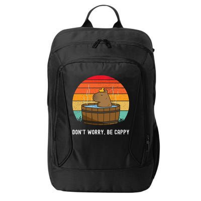 Retro Funny Capybara DonT Worry Be Capy City Backpack