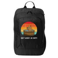 Retro Funny Capybara DonT Worry Be Capy City Backpack