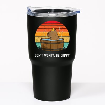 Retro Funny Capybara DonT Worry Be Capy Tumbler