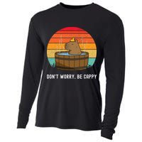 Retro Funny Capybara DonT Worry Be Capy Cooling Performance Long Sleeve Crew