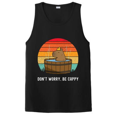 Retro Funny Capybara DonT Worry Be Capy PosiCharge Competitor Tank