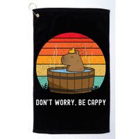 Retro Funny Capybara DonT Worry Be Capy Golf Towel