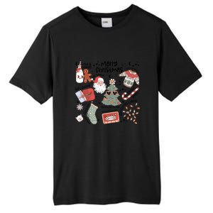 Retro Funny Christmas Santa Claus Cookie Ugly Christmas Sweaters Gift Tall Fusion ChromaSoft Performance T-Shirt