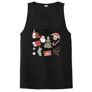 Retro Funny Christmas Santa Claus Cookie Ugly Christmas Sweaters Gift PosiCharge Competitor Tank