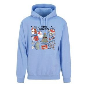 Retro Funny Christmas Santa Claus Cookie Ugly Christmas Sweaters Gift Unisex Surf Hoodie