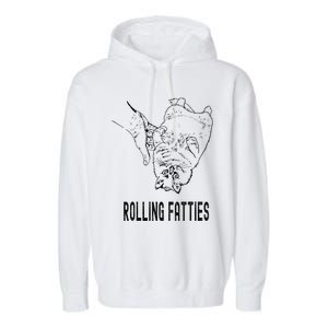 Rolling Fatties Cat Garment-Dyed Fleece Hoodie